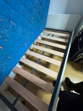 Estructura Cama Blanca + Somier 90x200