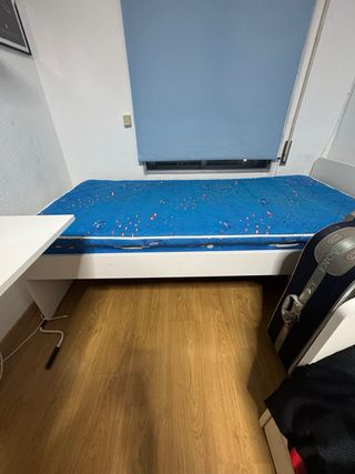 Estructura Cama Blanca + Somier 90x200