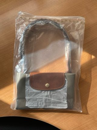 Bolso Longchamp Talla L Marrón y Gris