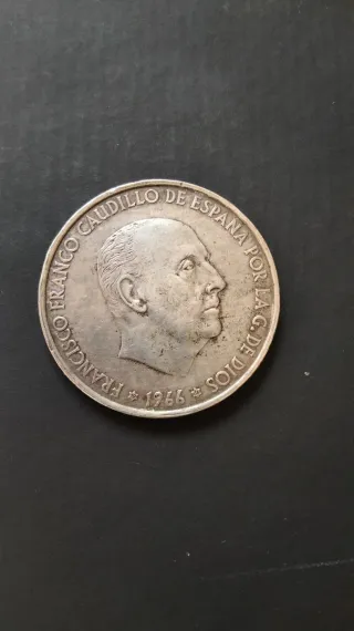 Moneda 100 Pesetas Plata 1966 Franco