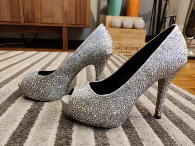 Sapatos Brilhantes Salto Alto Tamanho 37