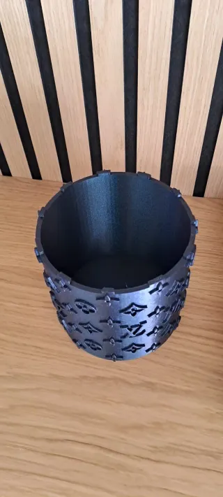 Portapenne blu  con decorazioni