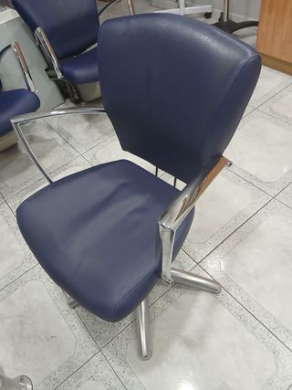 Silla peluquería de acero inoxidable con bomba