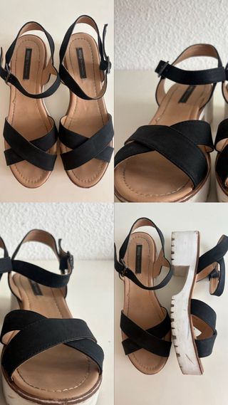 Sandalias negras plataforma 