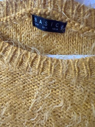 Jersey amarillo peludo talla única