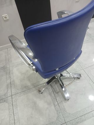 Silla peluquería de acero inoxidable con bomba