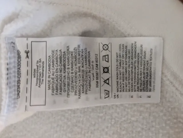 Hoodie Curta Adidas Branca