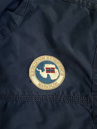 Chaqueta Bomber Napapijri Azul Marino Logo Bordado