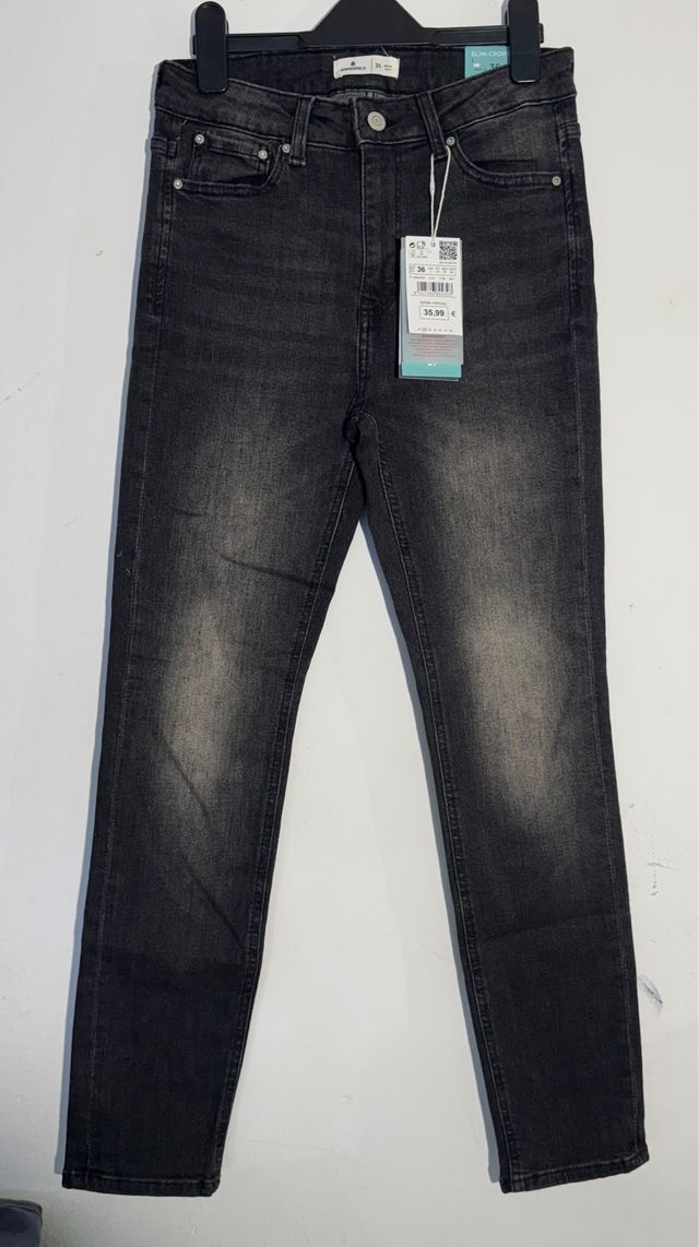 Springfield jeans Gris Talla S/36
