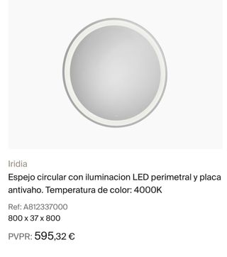 Espejo Iridia roca redondo