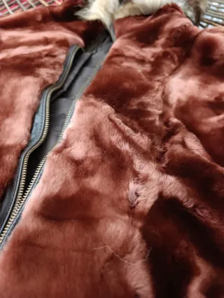 Abrigo Mouton Marrón Talla L/XL