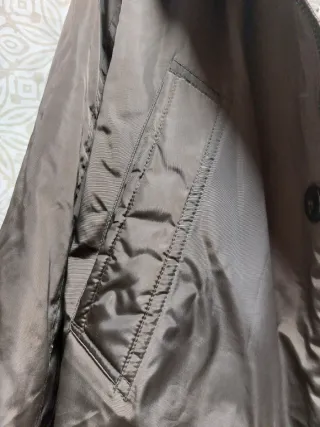 Parka larga impermeable Milano marrón