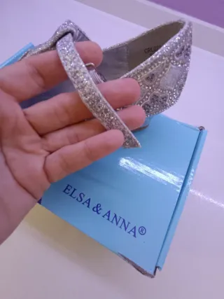 Zapatos de fiesta Elsa & Anna plateados