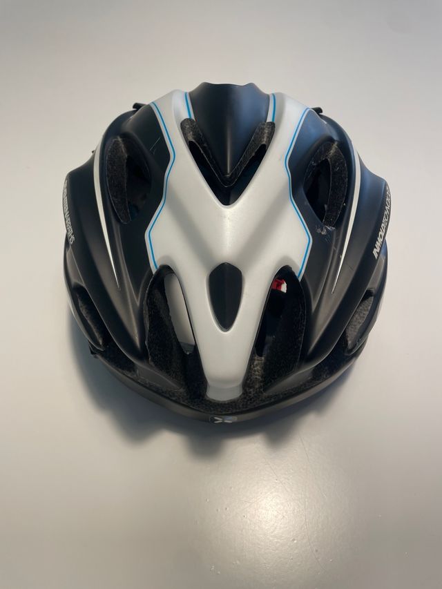 Casco Bici Btwin Negro y Blanco