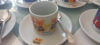 Juego café Barça platito y cucharadita