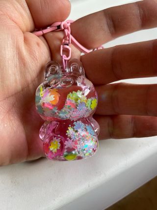 Labubu llavero rosa