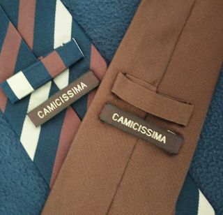 Corbatas Camicisimas Rayas Azul Marrón