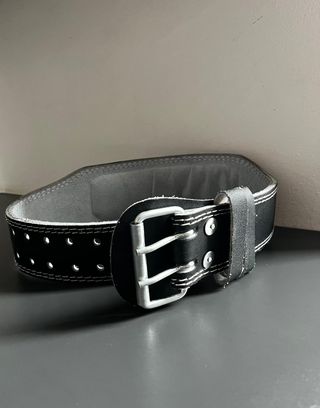 Cintura Palestra Nera Cuciture Bianche