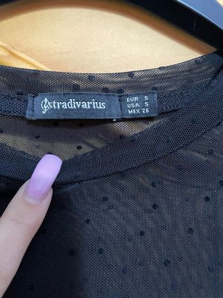 Camisa transparente de manga larga