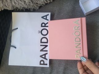 Anillo Pandora Rosa y Blanco y dorado