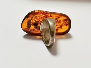 Anillo Plata 925 y Ámbar Báltico Genuino