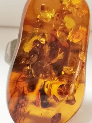 Anillo Plata 925 y Ámbar Báltico Genuino