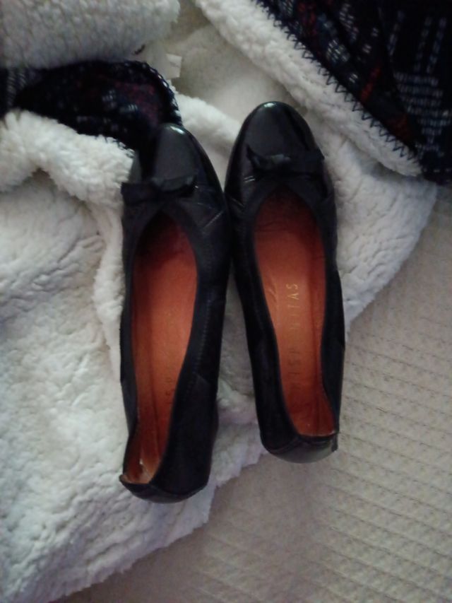 Zapatos planos negros mujer