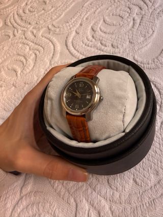 Reloj Paul Versan Cuero Marrón y Plata