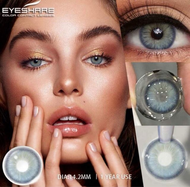 Lentillas de color Azul Grisáceo