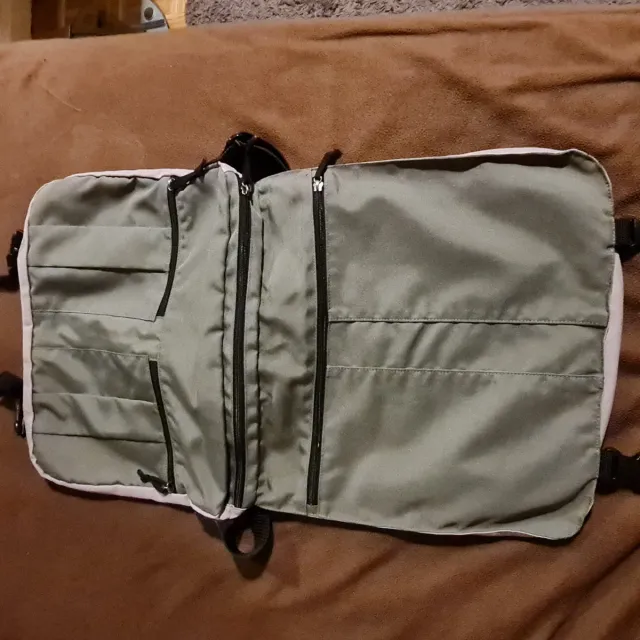 Bolso bandolera Adidas beige y verde. Reversible.