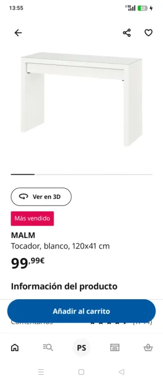 Tocador IKEA MALM Blanco