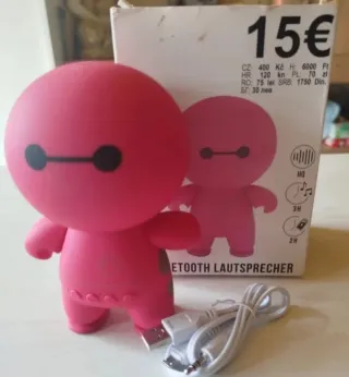 Altavoz Bluetooth Muñeco Rosa