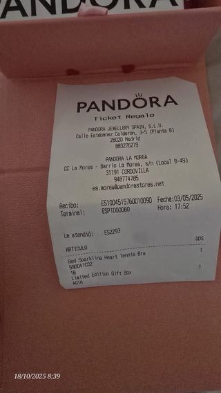 Pulsera Plata Pandora Rosa y Plateada