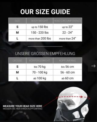 Máscara Entrenamiento Phantom Athletic Talla M