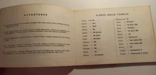 Libretto Dati Caratteristici Fiat 1969