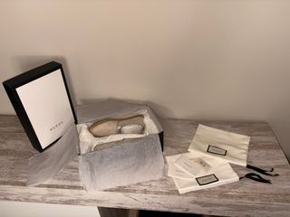 Espartinas Gucci Originales Beige y Gris