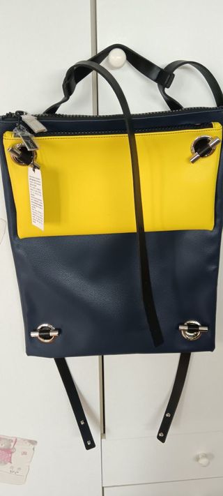 Borsa Zaino Blu Giallo