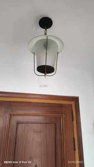Lampade antiche in cristallo e metallo