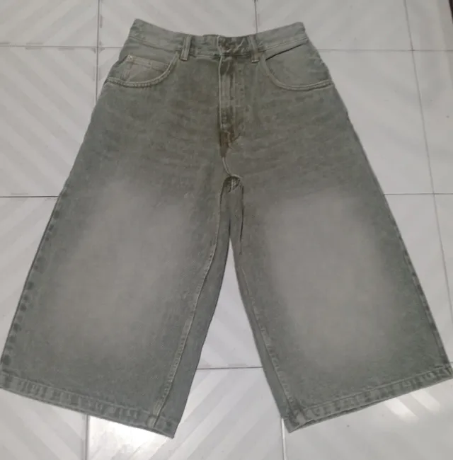 Pantalón Y2K gris ancho