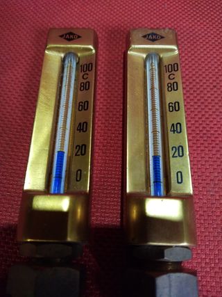 2 Termómetros de latón