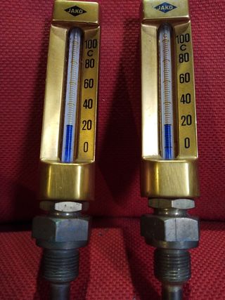 2 Termómetros de latón