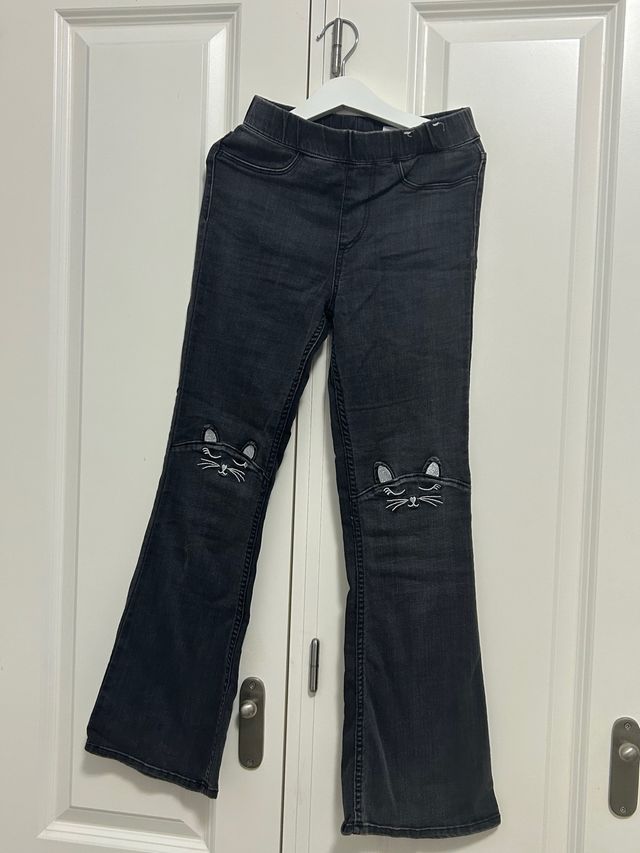Pantalón vaquero niña con gatitos