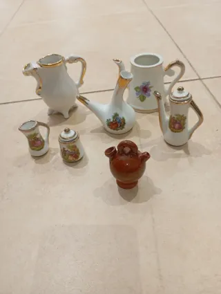 Conjunto Cerámica Miniatura Decoración