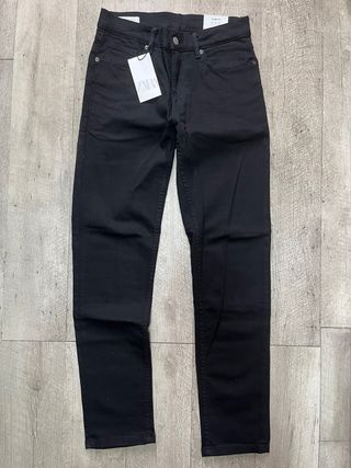 Pantalón Zara Slim Negro Talla 38