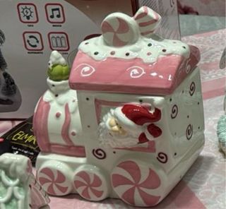 Porta tutto trenino natalizio ceramica
