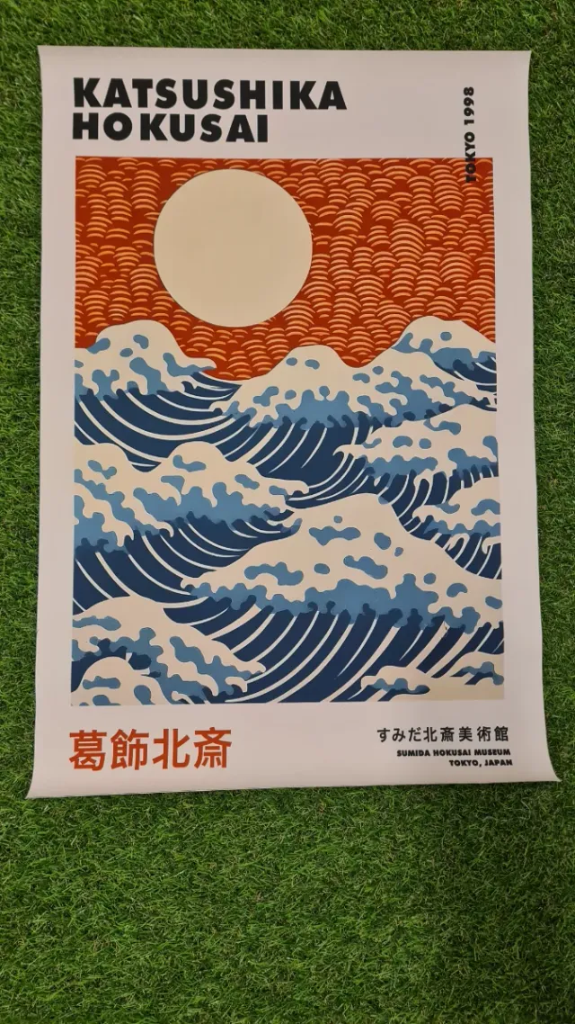 Poster Onde Giapponesi Katsushika Hokusai
