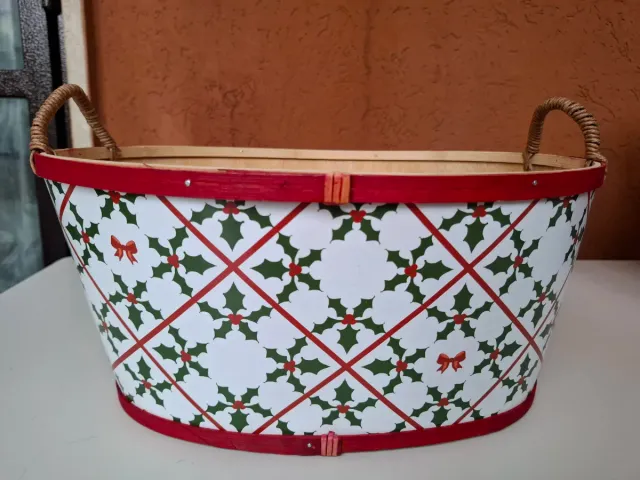 Cesto Natale Hojas de Acebo