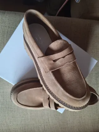 Mocasines de ante beige