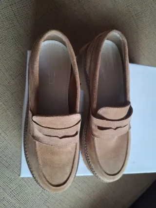 Mocasines de ante beige