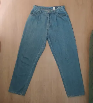 Pantalon vaquero ancho azul 
Talla L